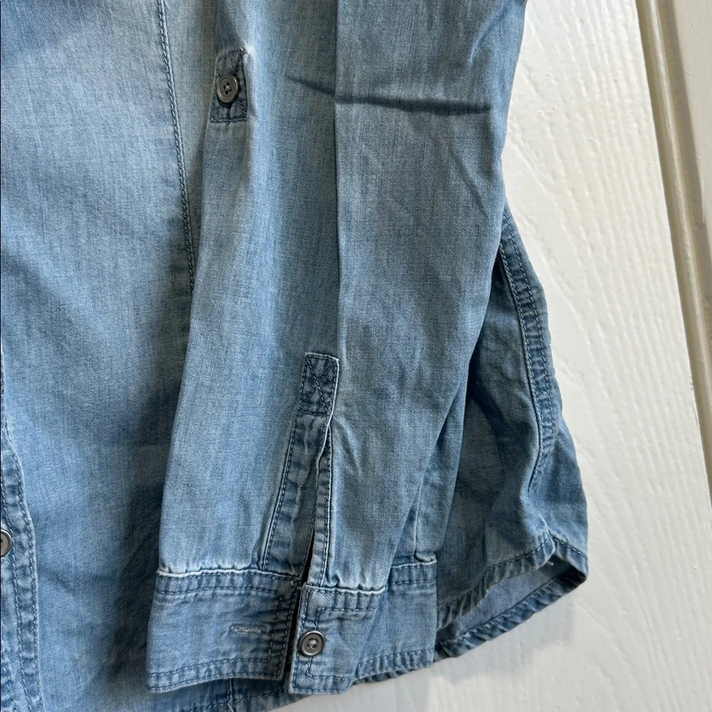 Chico's Denim-Style Button Down with Studs - Picture 5 of 8